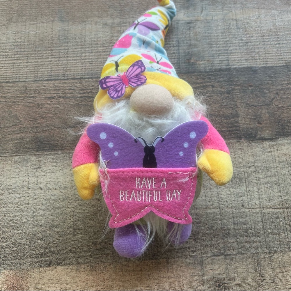 Butterfly Gnome Plush - 'Have a Beautiful Day'